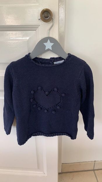 Sweat en coton bleu marine, bout’chou, 36 mois