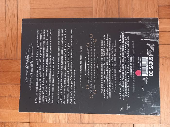 Livre "Babel" R.F.Kuang tbe - photo numéro 2