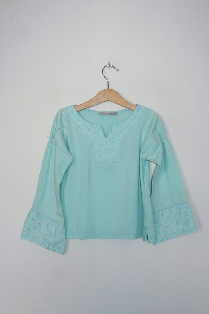 Tee shirt vert d'eau Kiabi