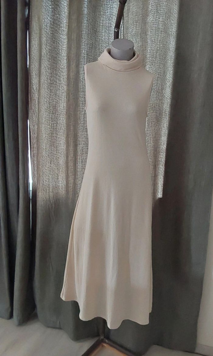 Robe longue sans manche crème Mango T 38 - photo numéro 7