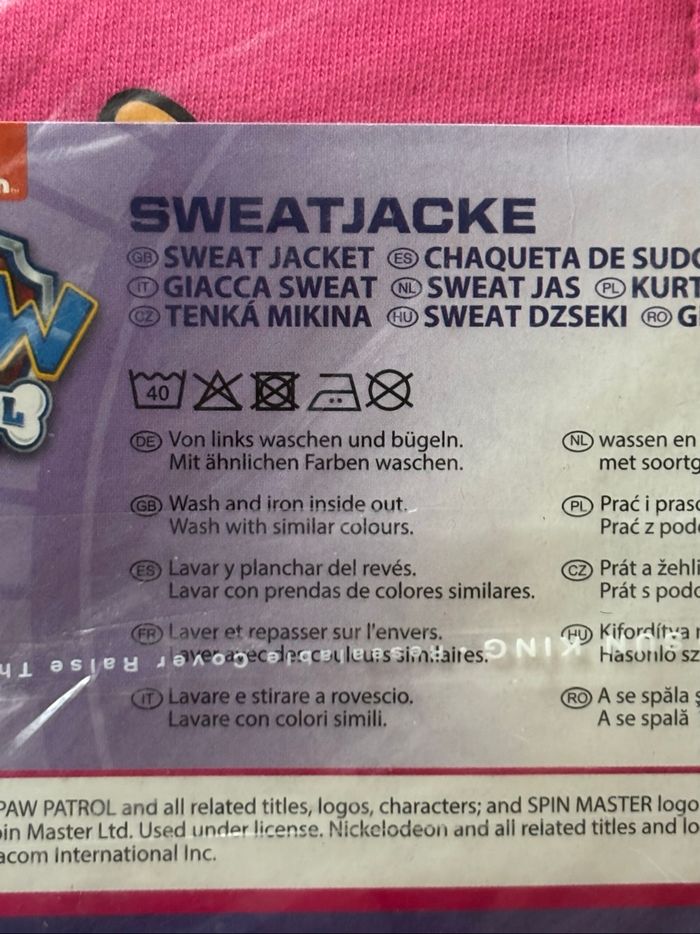 Veste sweat fille Paw Patrol taille 98/110 Neuf - photo numéro 5