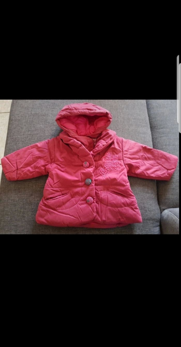 Manteau à capuche hiver bébé fille 3 mois