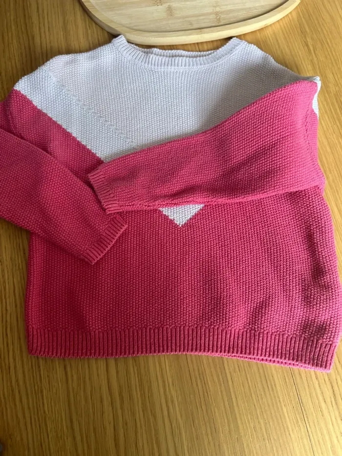 Pull trois couleurs printanier Okaïdi 6 ans - photo numéro 3