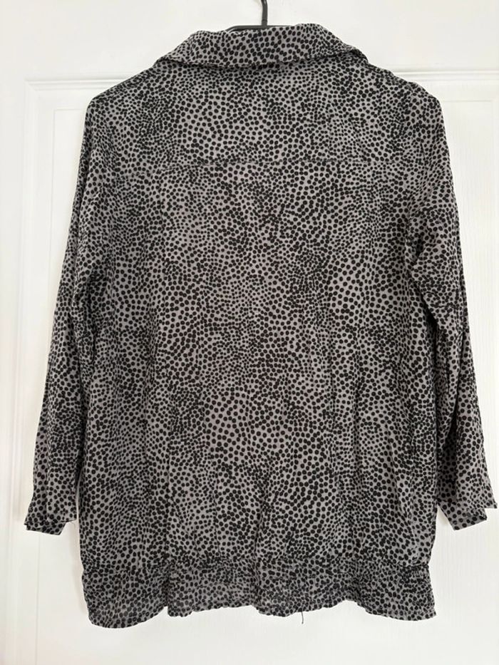 Chemise manches longues à motifs originaux - Noir et gris - Taille S - photo numéro 5
