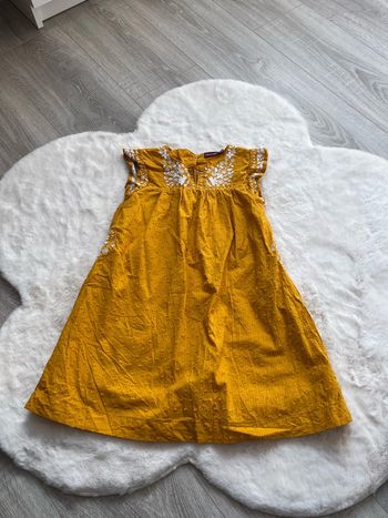 Robe été jaune moutarde fille 5 ans