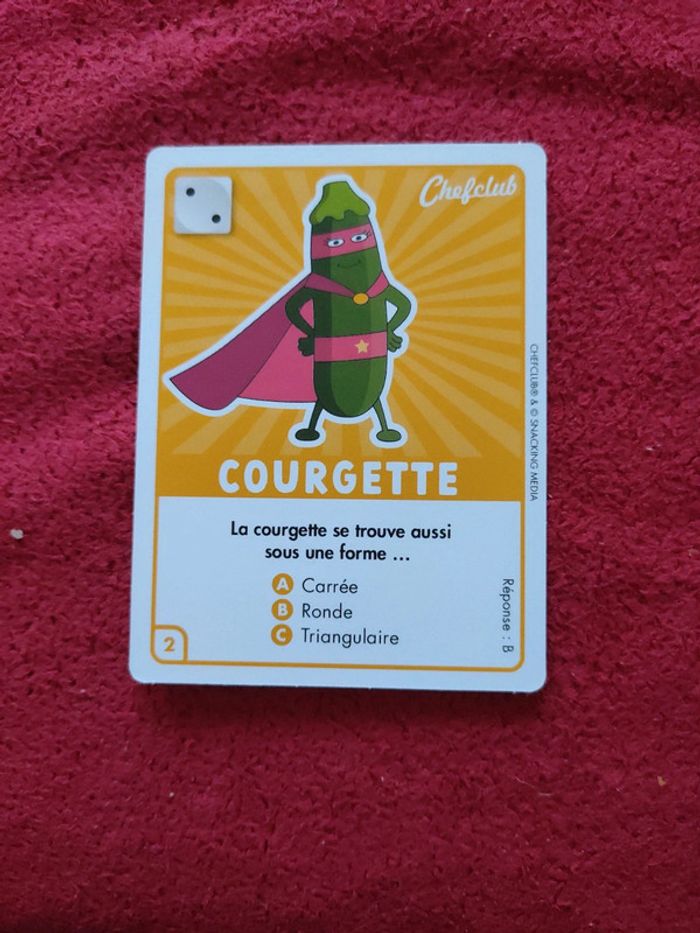 Carte chefclub Courgette