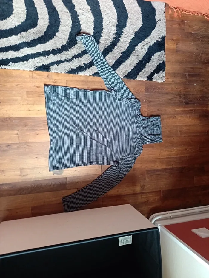 Cols roulé femme à rayures