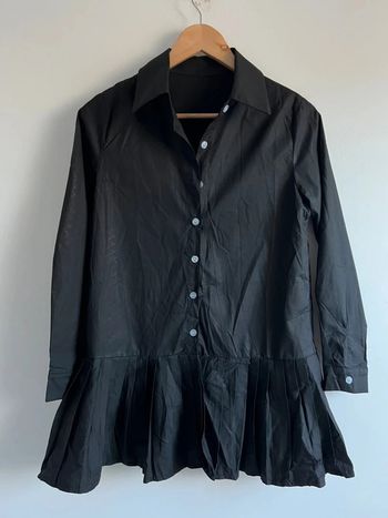 Robe chemise plissée