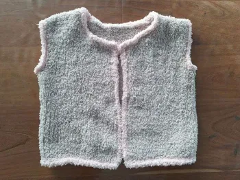 Gilet sans manche laine fille 12 mois