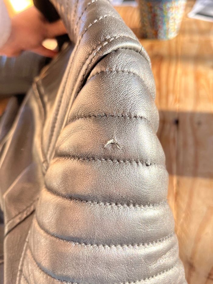 Perfecto cuir véritable Blue Welford - photo numéro 8