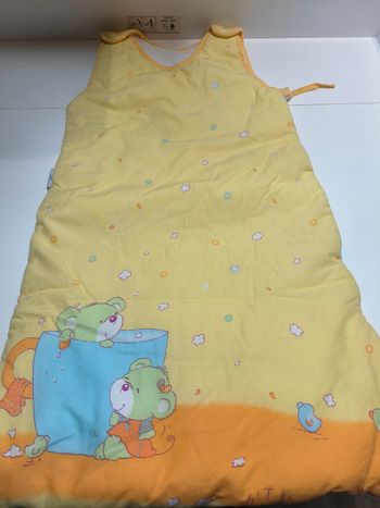 Gigoteuse turbulette oursons jaune coton 6-18 mois