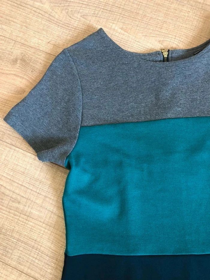 Robe grise et verte à manches courtes WE taille L jamais portée - photo numéro 14