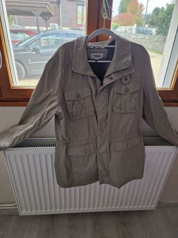 Blouson homme style saharienne kaki clair taille XL