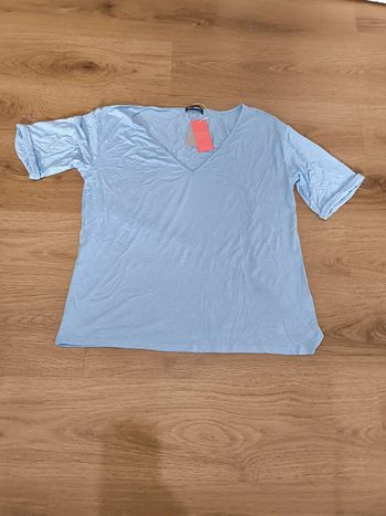 T shirt unis bleu ciel taille XXL (44) neuf