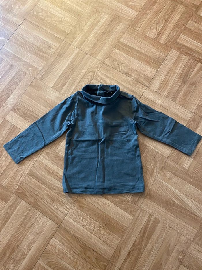 Sous pull à col roulé noir taille 12 mois Vertbaudet