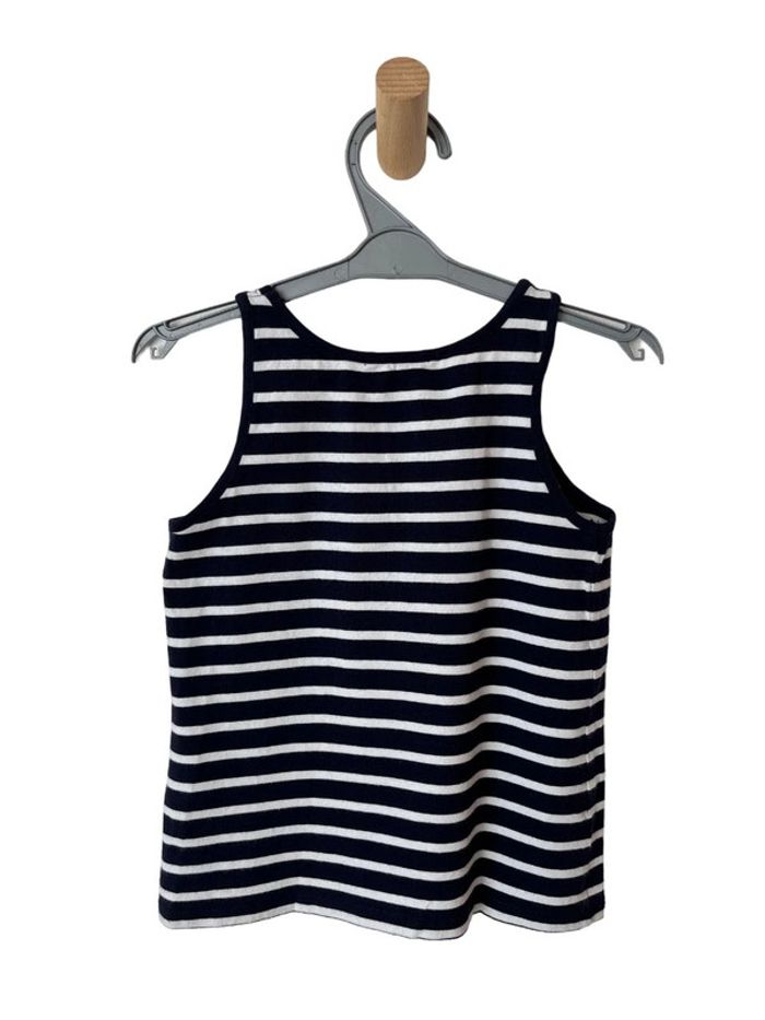 Débardeur rayé marine et blanc - H&M 6 ans - photo numéro 3