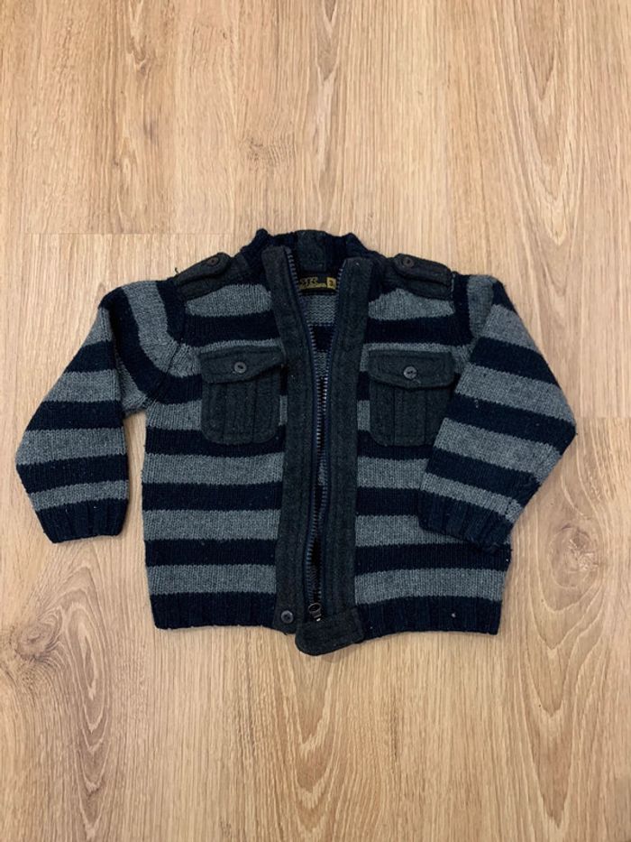 Gilet rayé chaud 3a