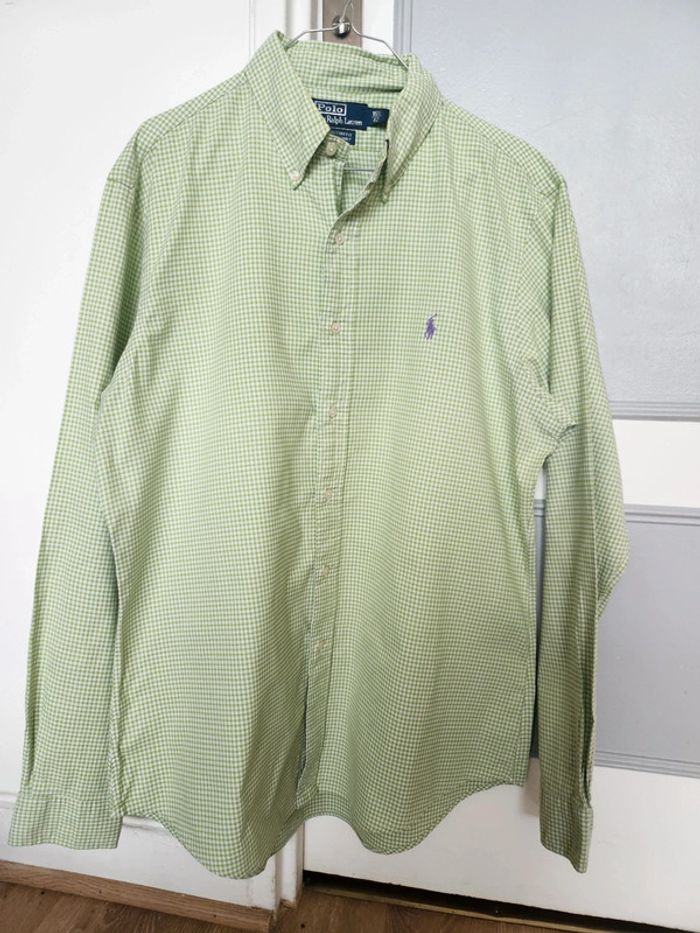 Chemise manche longue Ralph lauren verte taille 42 - photo numéro 2