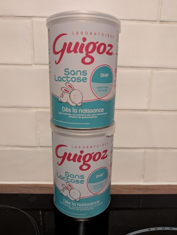 Lot de 2 boîtes de Guigoz sans lactose