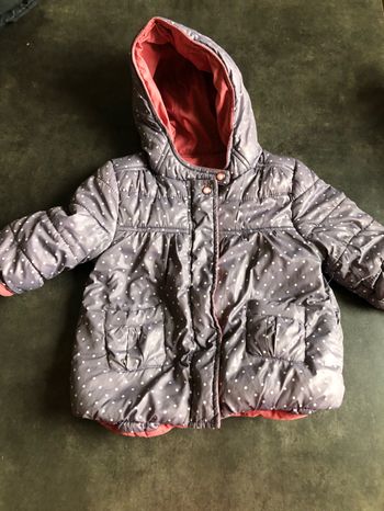 Manteau hiver réversible fille 24 mois