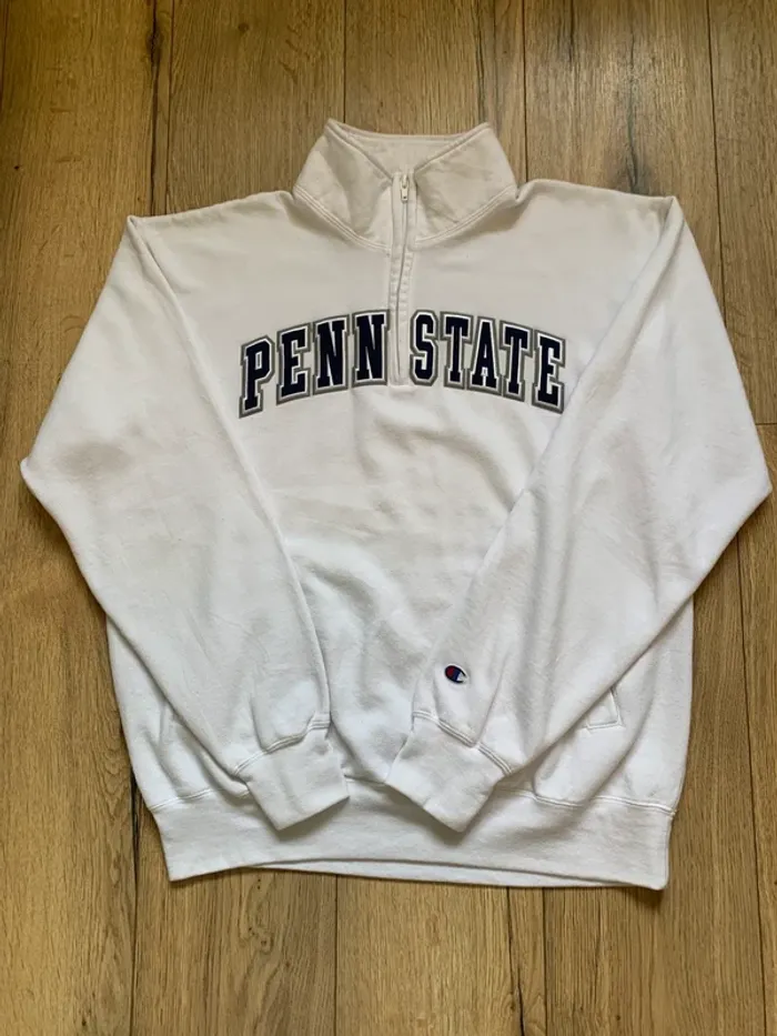 Sweat Champion Penn State Zippé Blanc - photo numéro 4