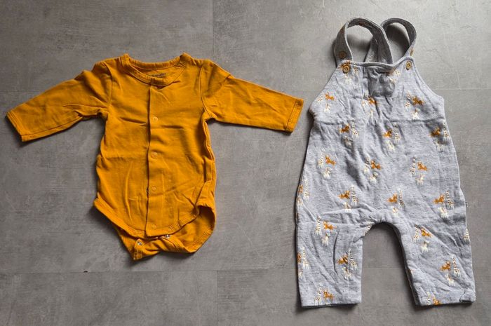 Ensemble salopette + bodie ML vertbaudet 3mois - photo numéro 2