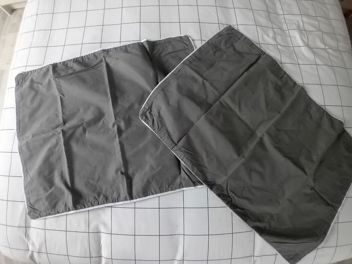 Lot 2 taies d'oreiller rectangulaires