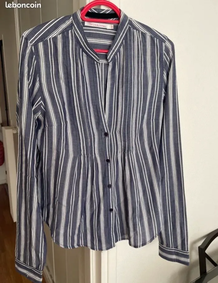 Chemise à rayures en coton  Berenice - photo numéro 7