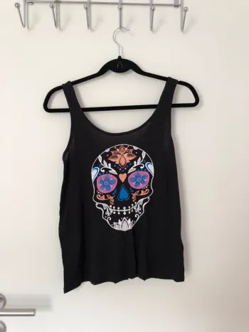 Débardeur noir tête de mort H&M taille S