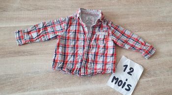 Chemise manches longues 12mois 74cm garçon
