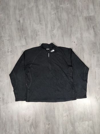 Pull Half Zip The North Face Noir Logo Brodé Taille XL Femme