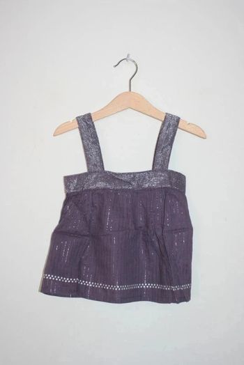 Haut à bretelles avec fils d'argent un peu partout Kidkanai