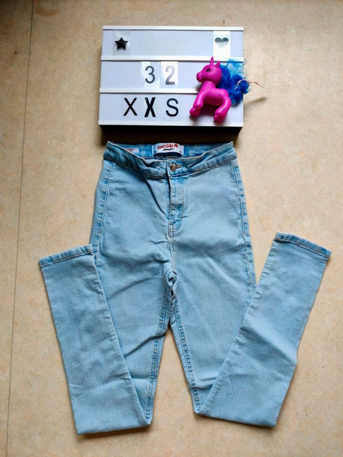 Jegging bleu clair ado fille taille XXS/32 marque Jennyfer - photo numéro 1