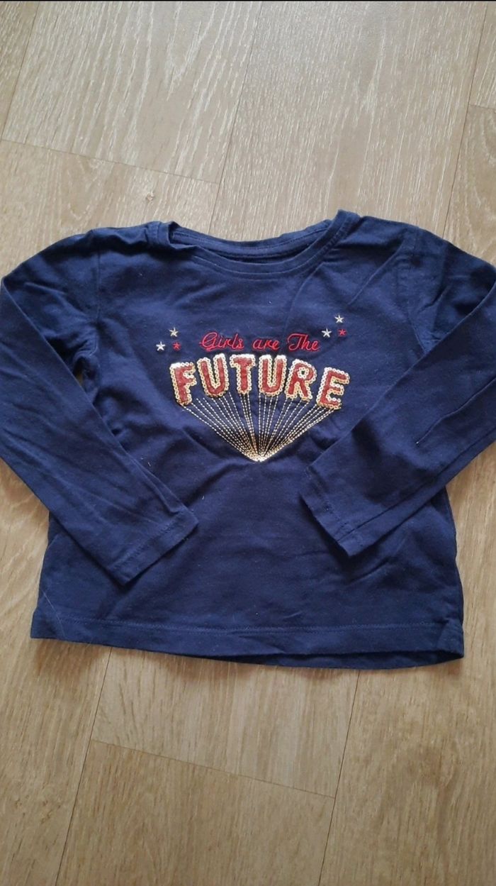 Tee shirt manche longue fille 2 ans