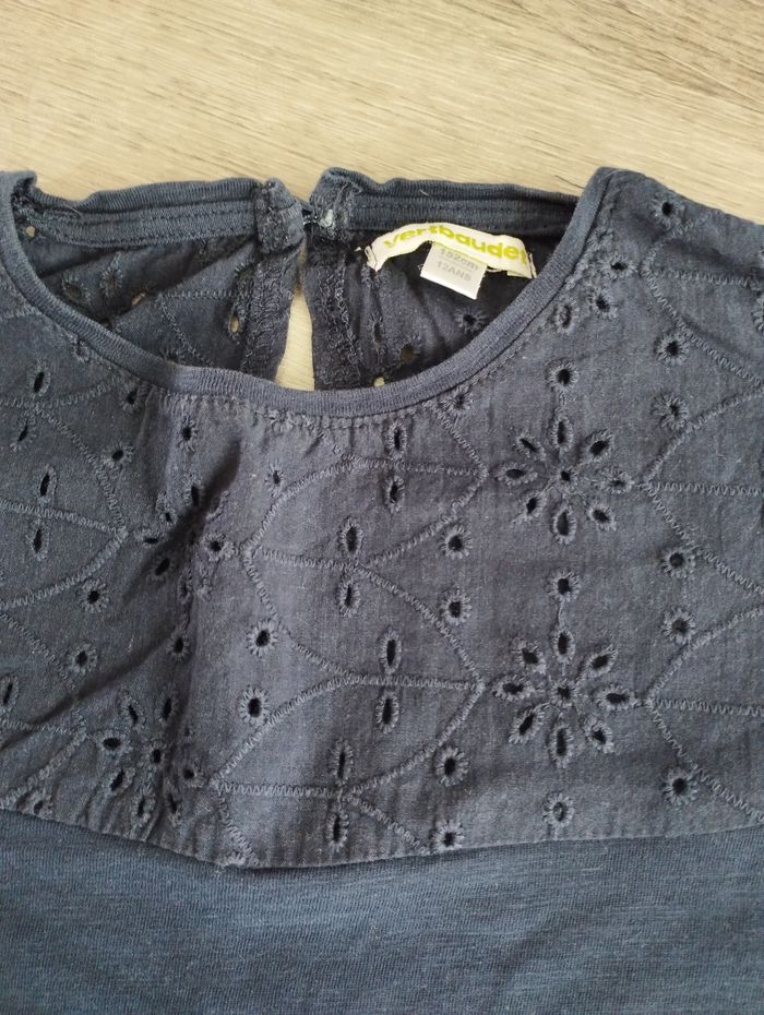 T shirt mc broderie anglaise Vertbaudet 12 ans fille - photo numéro 2