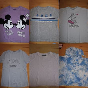 Lot de 6 t shirt S XS disney jennyfer primark tally weijl