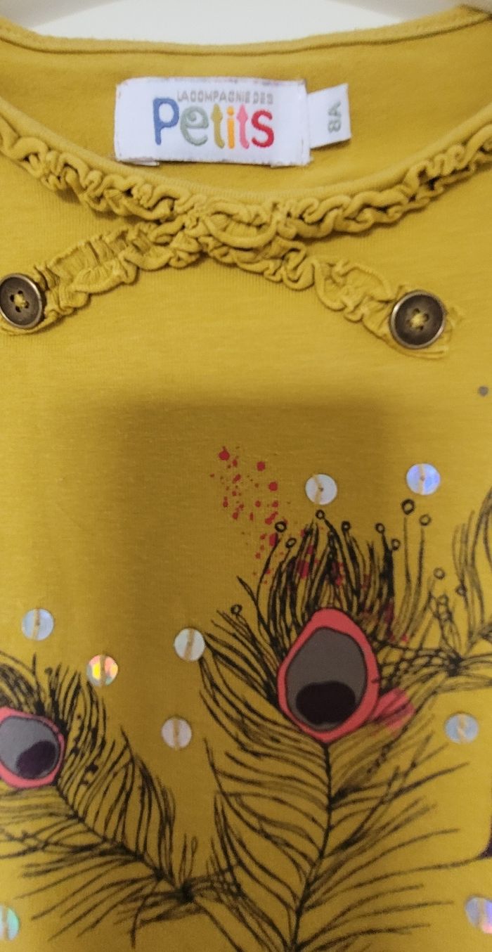 Chouette haut original vert-jaune - photo numéro 4