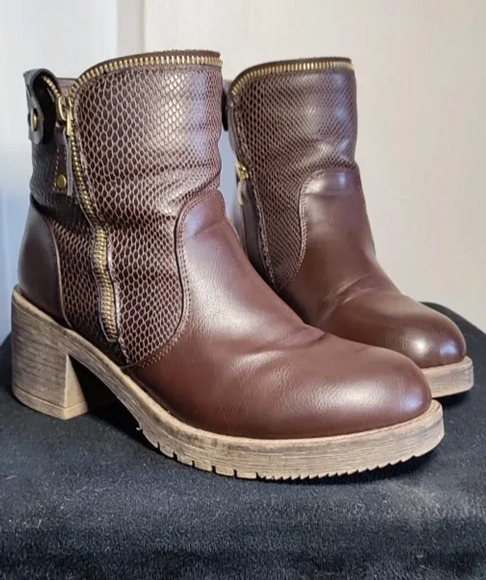 Bottines marron Bata - photo numéro 2