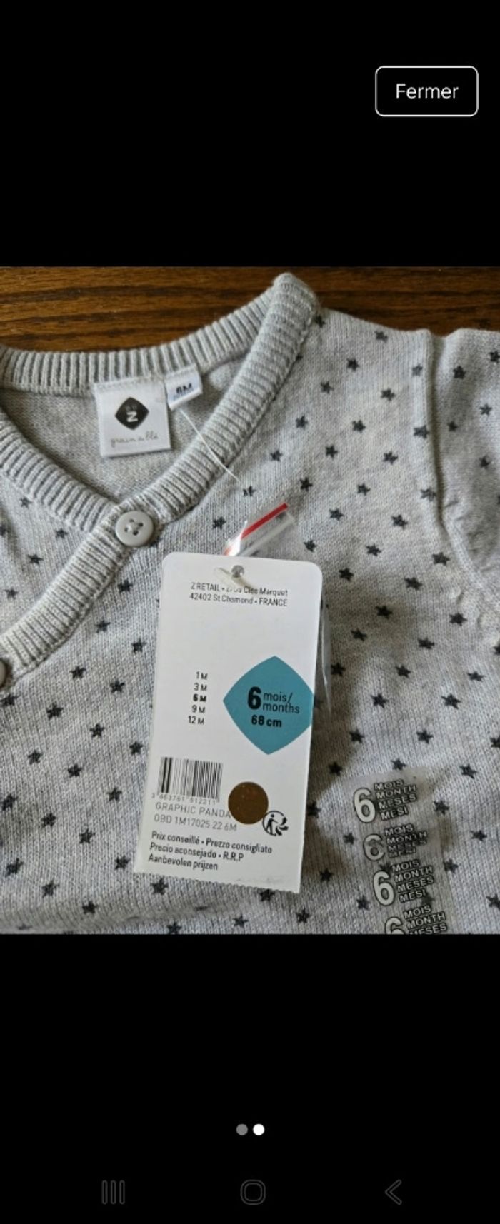 Gilet mixte 6 mois - photo numéro 2