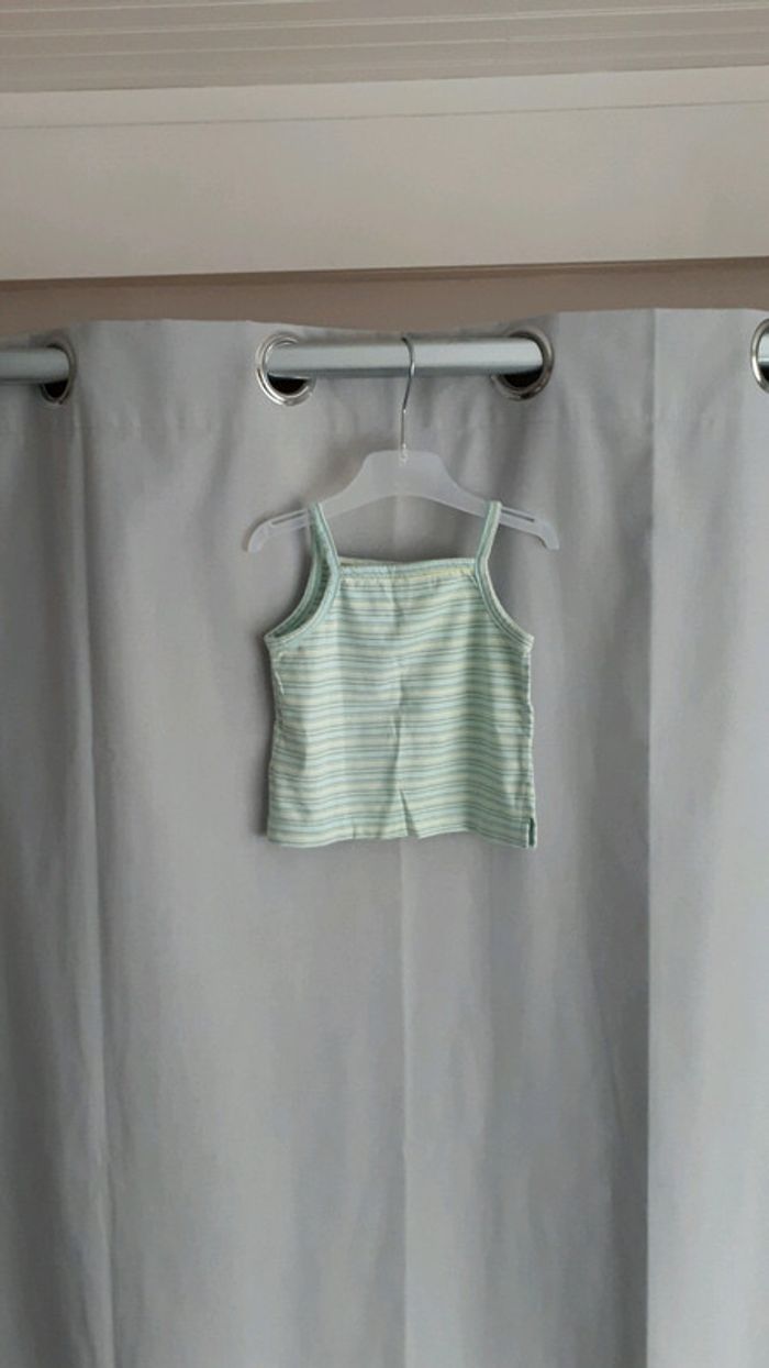 Top vert et bleu fille 12mois Baby wapi - photo numéro 2