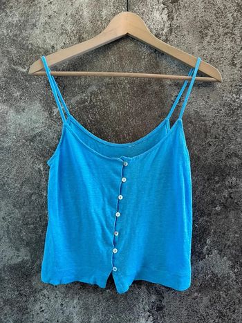 Débardeur bleu femme Shein taille S Blue tank top Canotta blu Blaues Damen-Top