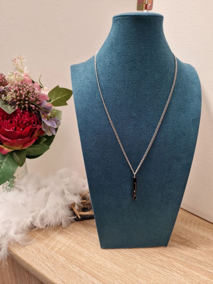 Collier Acier Argenté Grosses Mailles G - photo numéro 2