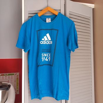 Tee shirt bleu adidas