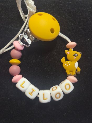 Attache tétine silicone biche