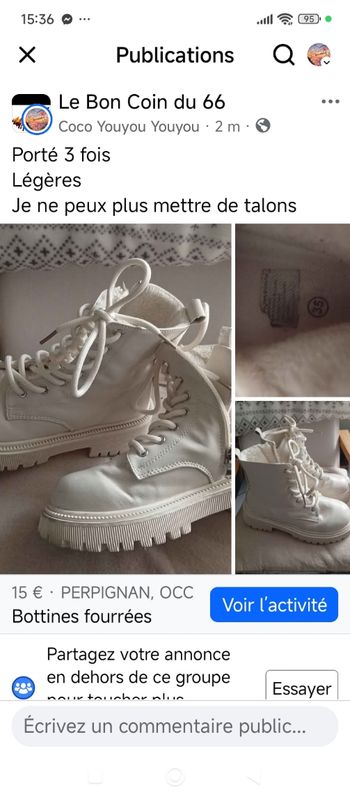 Bottines fourrées légères