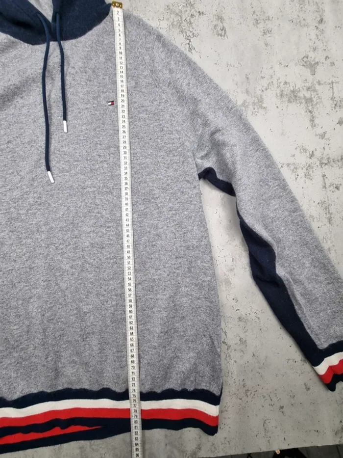 Sweat à capuche Tommy Hilfiger gris clair XXL Hommes (mesures en photos) - photo numéro 8