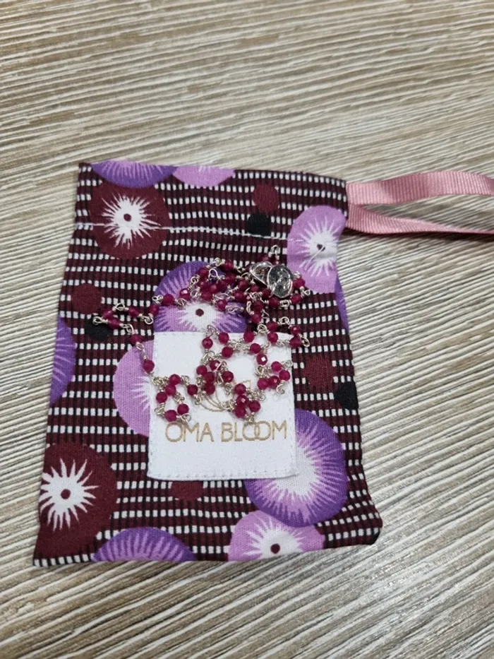 Collier "ELSA" Couleur : Argent- Pierres : Rubellite - photo numéro 7