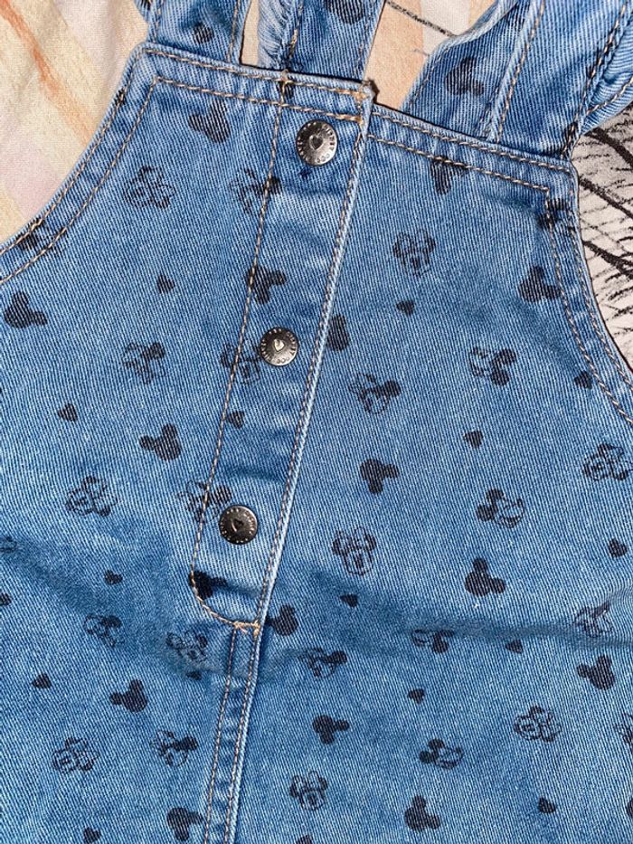 Ensemble robe en jeans et petit t-shirt léger, Disney/Zara, 3-6 mois. - photo numéro 3