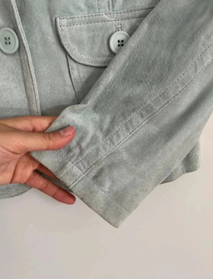 Veste de blazer bleu turquoise vintage Mim - photo numéro 4