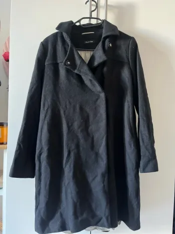 Manteau noir Massimo Dutti en laine